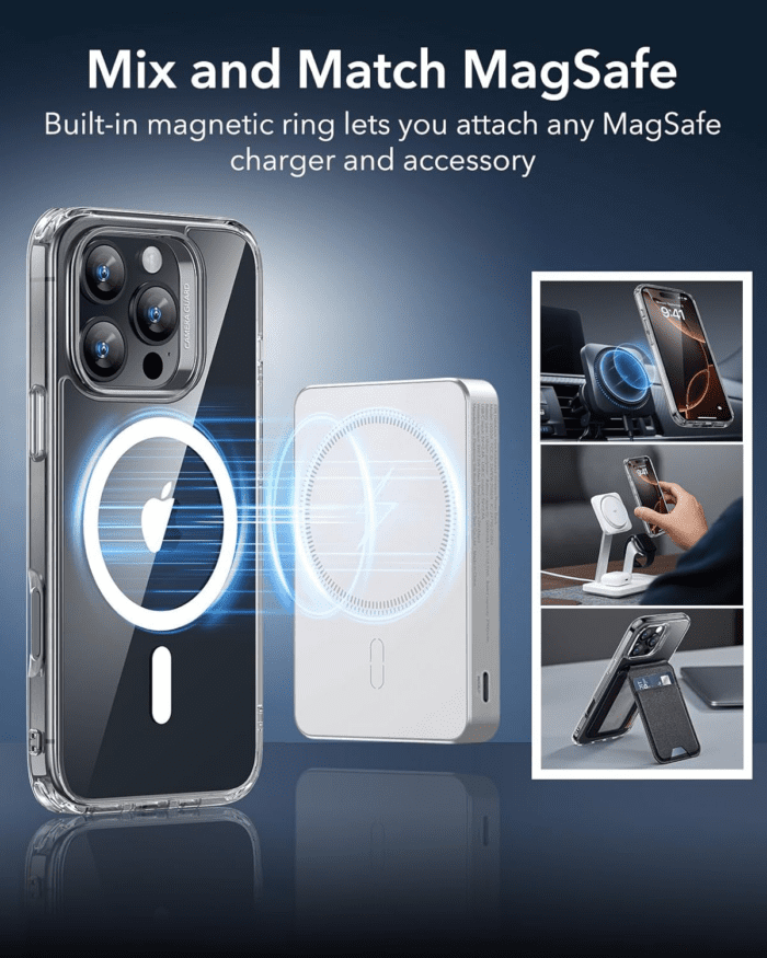 for Iphone 16 Pro Max Case, Compatible with Magsafe, Shockproof Military-Grade Protection, Magnetic Phone Case for Iphone 16 Pro Max 6.9 Inch, Clear - Image 6