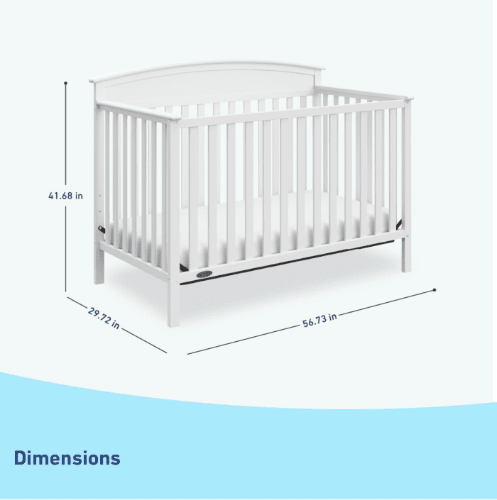 Benton 5-In-1 Convertible Crib (White) – GREENGUARD Gold Certified, Converts from Baby Crib to Toddler Bed, Daybed and Full-Size Bed, Fits Standard Full-Size Crib Mattress - Image 7