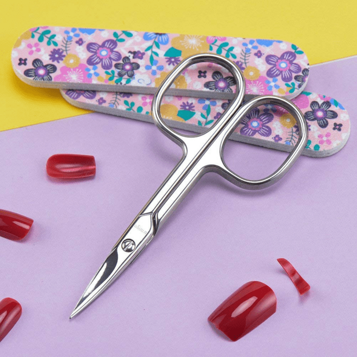 Premium Manicure Scissors Multi-Purpose Stainless Steel Cuticle Pedicure Beauty Grooming Kit for Nail, Eyebrow, Eyelash, Dry Skin Curved Blade 3.5 Inch - Image 10