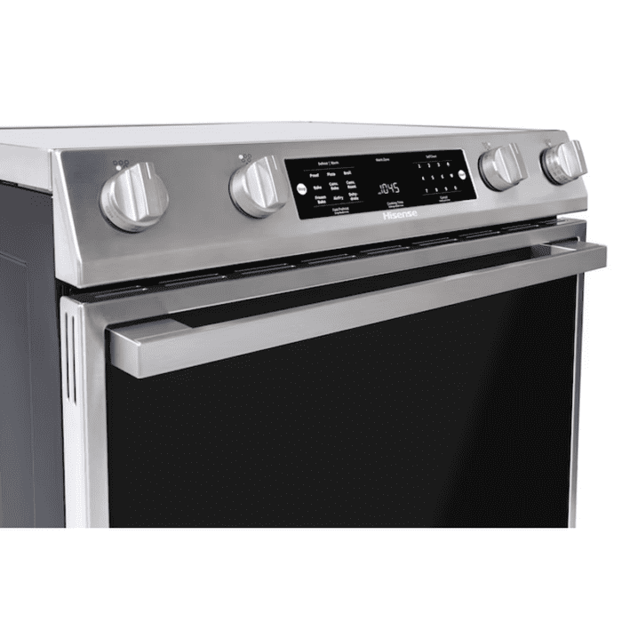 30-In Glass Top 5 Burners 5.8-Cu Ft Self & Steam Cleaning Air Fry Convection Oven Slide-In Electric Range (Stainless Steel) - Image 19