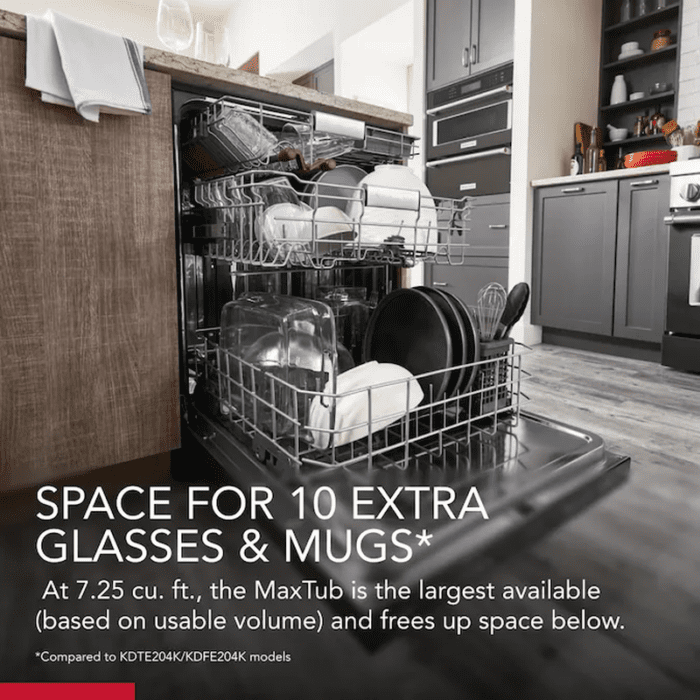 Eco Series 360 MAX JETS 24-In Top Control Built-In Dishwasher with Third Rack (Stainless Steel with Printshield Finish), 44-Dba Very Quiet Sound Level - Image 9