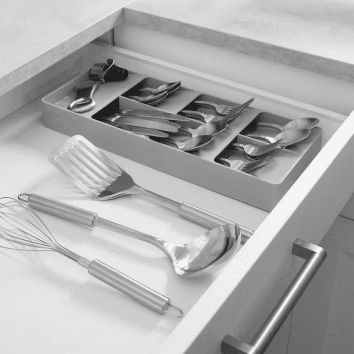 15.75-In X 6.22-In Gray Plastic Drawer Organizer - Image 4