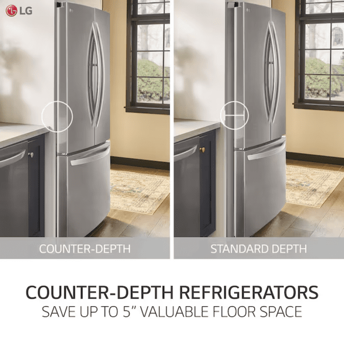 Counter-Depth MAX 26.5-Cu Ft Smart French Door Refrigerator with Ice Maker and Water Dispenser (Stainless Steel) ENERGY STAR - Image 12