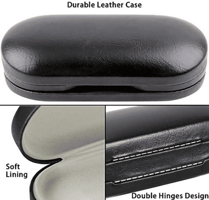 2 in 1 Double Sided Portable Contact Lens Case and Glasses Case,Dual Use Design with Built-In Mirror, Tweezer and Contact Lens Solution Bottle Included for Travel Kit - Image 3