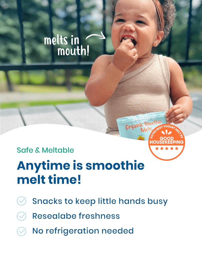 Smoothie Melts - Mango Carrot - Baby Snacks Made with Fruits and Vegetables - Healthy Toddler Snacks for Your Kids Lunch Box - Organic Plant Based Yogurt Melts - 6 Resealable Bags - Image 4