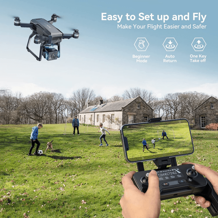 F7 GPS Drones with Camera for Adults 4K Night Vision, 3-Aix Gimbal, 2Mile Long Range, 75Mins Flight Time Professional Drone with 3 Battery, Auto Return+Follow Me+Fly Around+Beginner Mode for Kid - Image 6