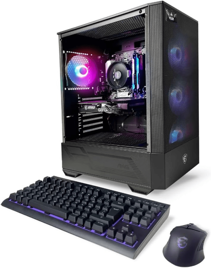 PC Tomcat AMD Ryzen 5 5500 3.6 Ghz, RTX 3050, 512 GB NVME SSD, 16GB DDR4 RGB RAM 3600, 650W Bronze PSU, Windows 11 Home 64-Bit Built in USA Wifi Ready