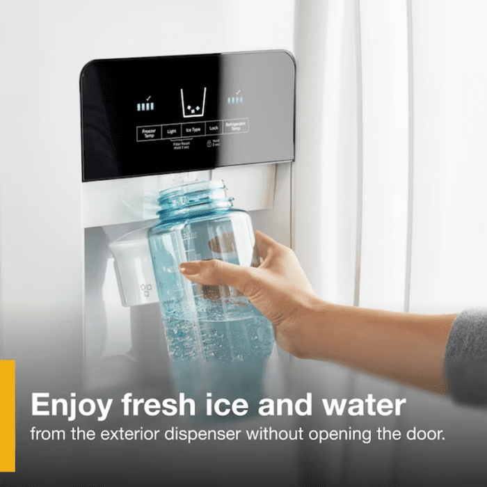 in Door Can Caddy 21.4-Cu Ft Side-By-Side Refrigerator with Ice Maker, Water and Ice Dispenser (Fingerprint Resistant Stainless Steel) - Image 6