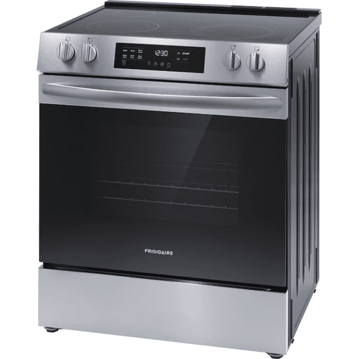 30-In Glass Top 5 Burners 5.3-Cu Ft Steam Cleaning Slide-In Electric Range (Stainless Steel) - Image 6