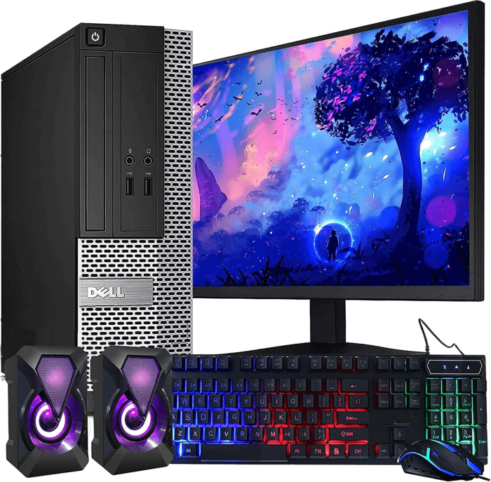 Dell Optiplex Computer Desktop PC, Intel Core I5 3Rd Gen 3.2 Ghz, 16GB RAM, 2TB HDD, New 22 Inch LED Monitor, RGB Keyboard and Mouse, Wifi, Windows 10 Pro (Renewed)