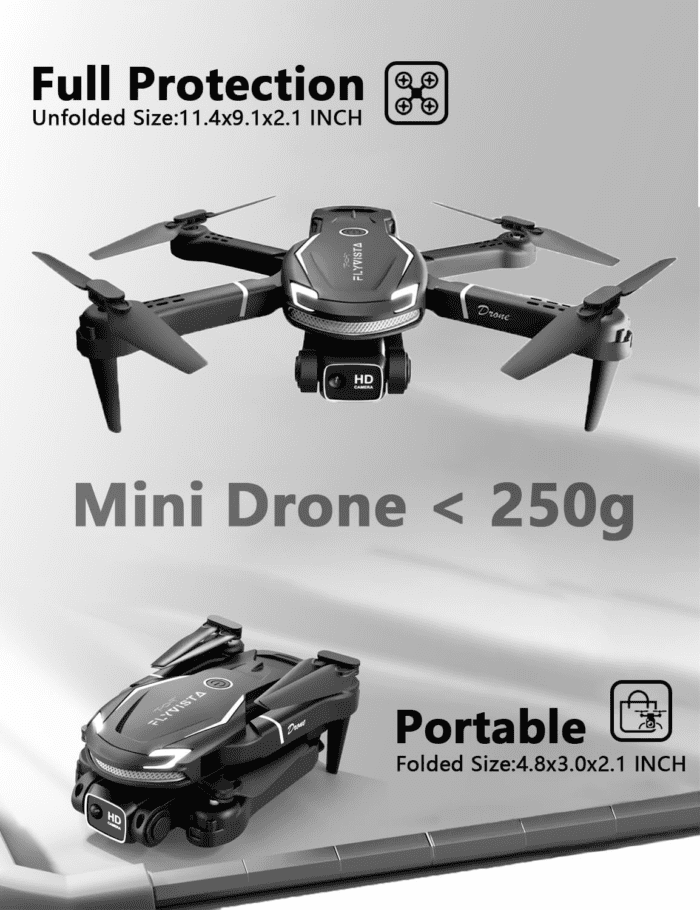 Cool Mini Drone with Camera for Kids Adults Beginners, 1080P FPV Camera Remote Control Drone for Kids with 3 Batteries, One-Click Take Off/Landing, Altitude Hold, Headless Mode, 360° Flips, 3-Gear Speeds , Emergency Stop, Toys Gifts for Kids - Image 6