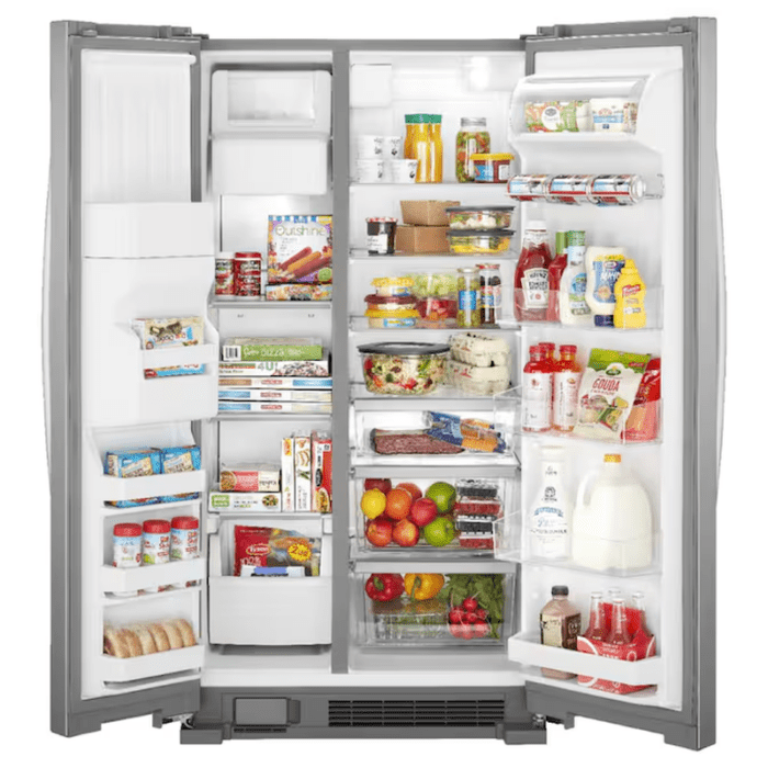 in Door Can Caddy 21.4-Cu Ft Side-By-Side Refrigerator with Ice Maker, Water and Ice Dispenser (Fingerprint Resistant Stainless Steel) - Image 2