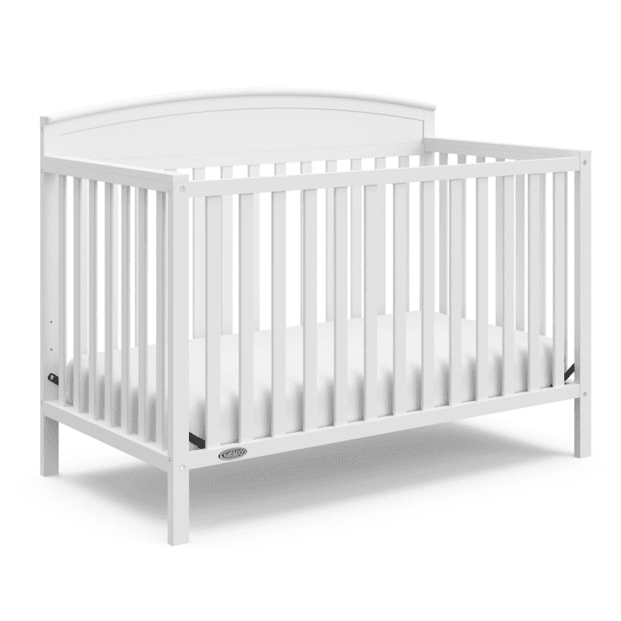 Benton 5-In-1 Convertible Crib (White) – GREENGUARD Gold Certified, Converts from Baby Crib to Toddler Bed, Daybed and Full-Size Bed, Fits Standard Full-Size Crib Mattress