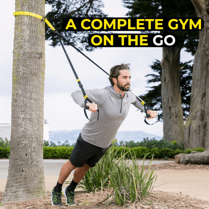 GO Suspension Trainer System, Full-Body Workout for All Levels & Goals, Lightweight & Portable, Fast, Fun & Effective Workouts, Home Gym Equipment or for Outdoor Workouts, Grey - Image 3