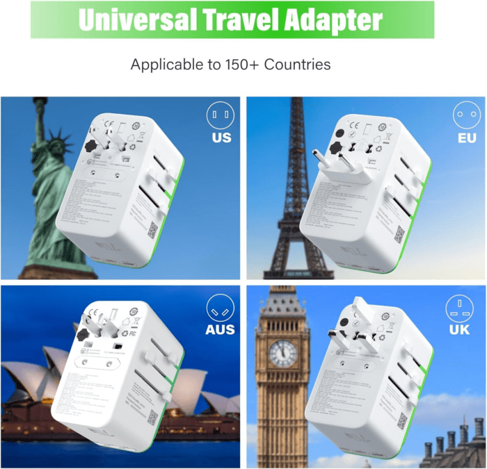 Roamplug Universal Travel Adapter with 4G Wifi Mobile Hotspot and US 8GB Data, All-In-One International Power Plug Adapter, 4 USB Ports and Max 70W Output for EU UK AUS - Image 2