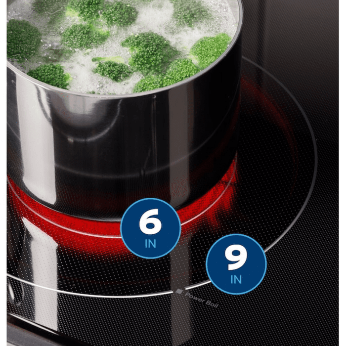 30-In Glass Top 4 Burners 5.3-Cu Ft Steam Cleaning Freestanding Electric Ran (Stainless Steel) - Image 4