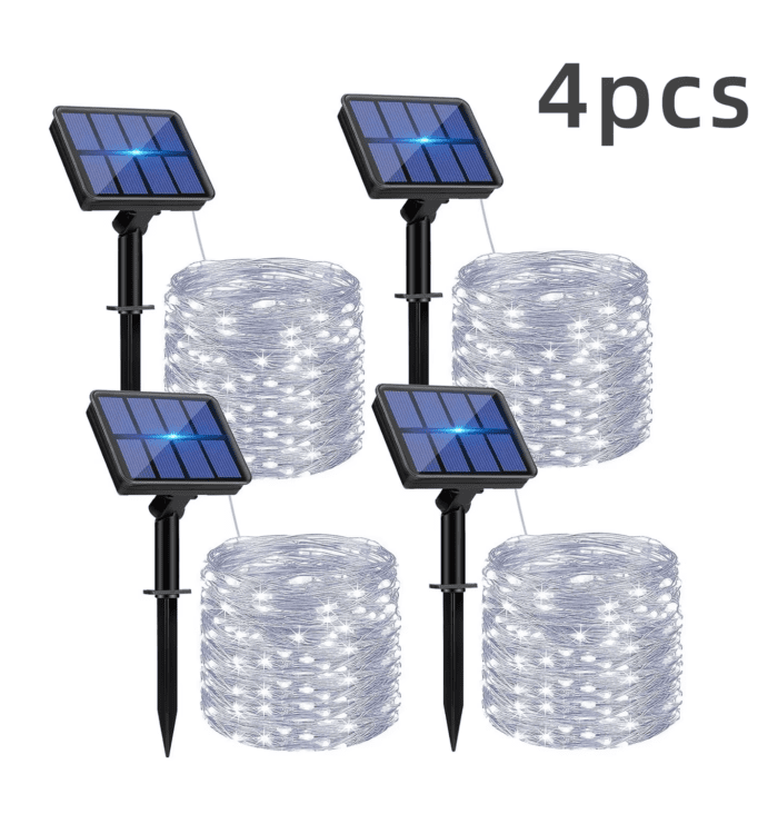 300LED Solar Fairy Lights Outdoor Waterproof String Light 8 Modes Christmas Garland Decoration 2024 Garden Party Wedding