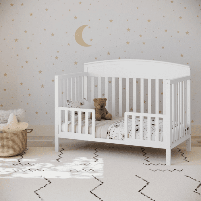 Benton 5-In-1 Convertible Crib (White) – GREENGUARD Gold Certified, Converts from Baby Crib to Toddler Bed, Daybed and Full-Size Bed, Fits Standard Full-Size Crib Mattress - Image 3