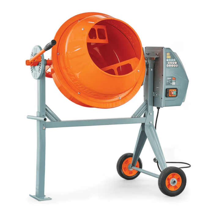 4-Cu Ft Concrete Mixer 4-Cu Ft 0.68-HP Concrete Mixers - Image 3