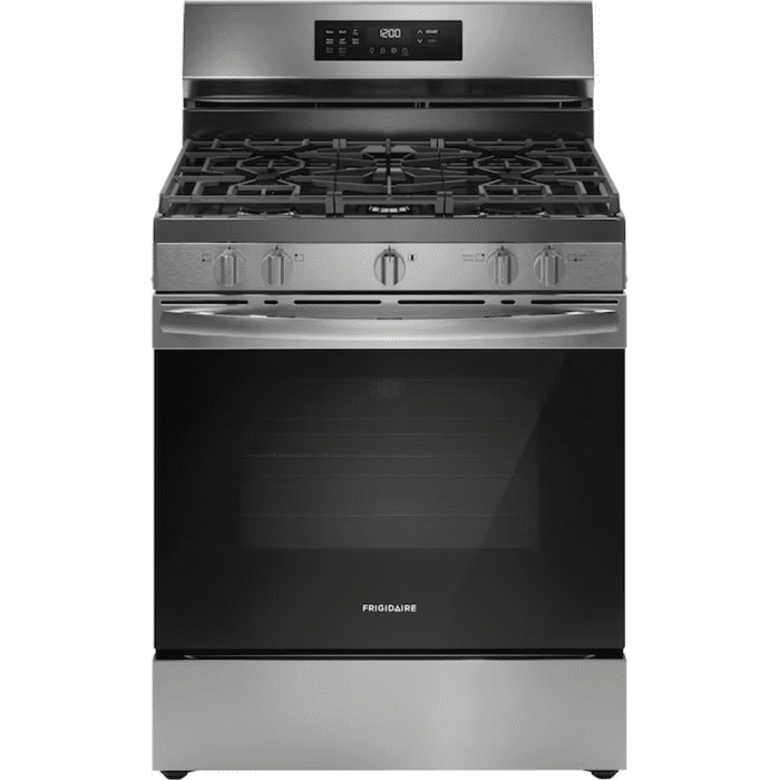 30-In 5 Burners 5.1-Cu Ft Self-Cleaning Air Fry Convection Oven Freestanding Natural Gas Range (Stainless Steel)