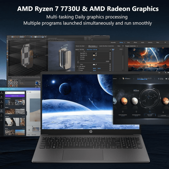 2024 Lastest 255 G10 15.6" FHD Business Laptop, AMD Ryzen 7 7730U (64GB RAM | 2T SSD), Numeric Keypad, Webcam, Window 11 Pro, MS Office Pro 2024 - Image 2