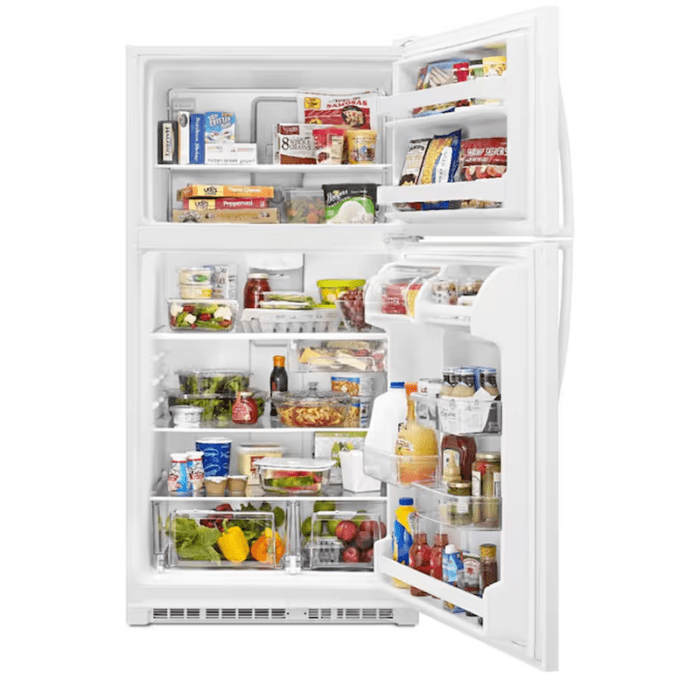 20.5-Cu Ft Top-Freezer Refrigerator (White) - Image 2