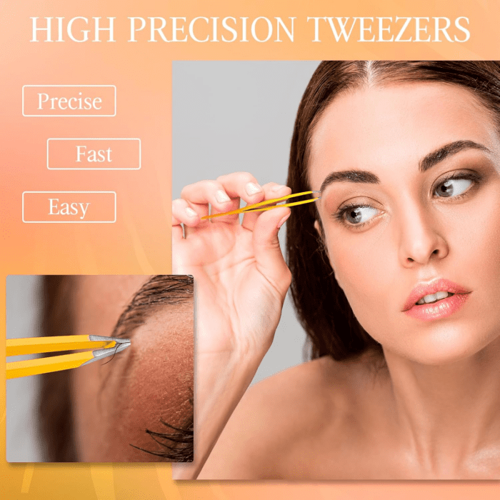 Eyebrow Tweezers Nail Clippers Set Christmas Birthday Stocking Stuffers Gifts Ideas for Her Women Girlfriend Wife, Professional Precision Beauty Kit for Facial Hair Splinter Grooming Lash Extension - Image 5