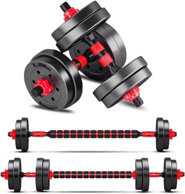 Adjustable-Dumbbells-Sets,Free Weights-Dumbbells Set of 2 Convertible to Barbell a Pair of Lightweight for Home Gym,Women and Men Equipment