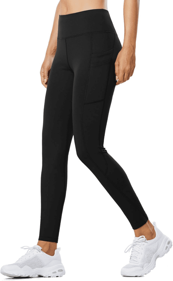 Women'S Fleece Lined Leggings Water Resistant Thermal Winter Warm Tights High Waisted with Pockets Running Gear - Image 7