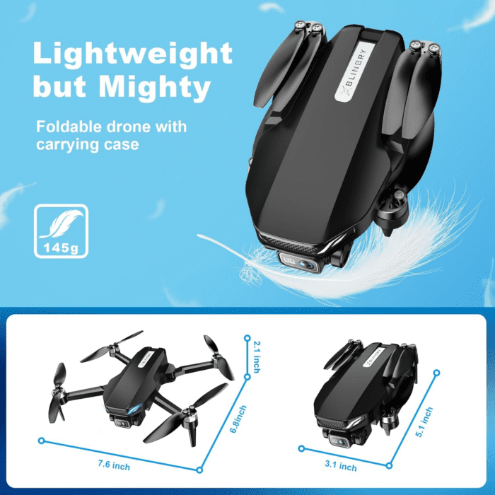 Drone with Camera, 2K FPV Drone with Brushless Motor, Altitude Hold, Gesture Selfie, One Key Take Off/Landing, 3D Flips, Waypoint Fly, 2 Batteries, Foldable Mini Drones for Kids and Beginners - Image 7