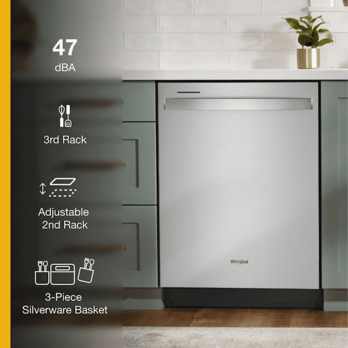 Eco Series Large Capacity 24-In Top Control Built-In Dishwasher with Third Rack (Fingerprint Resistant Stainless Steel), 47-Dba Very Quiet Sound Level - Image 5