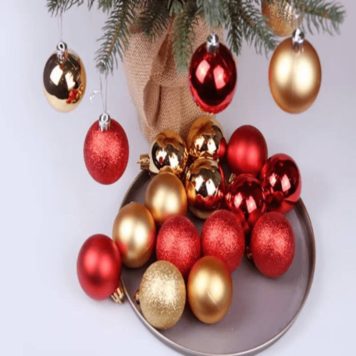 24Pcs Christmas Ball Xmas Hanging Tree Pendants Wedding Party Home Decor Christmas Decorations New Year Gift Noel Navidad 2024 - Image 3