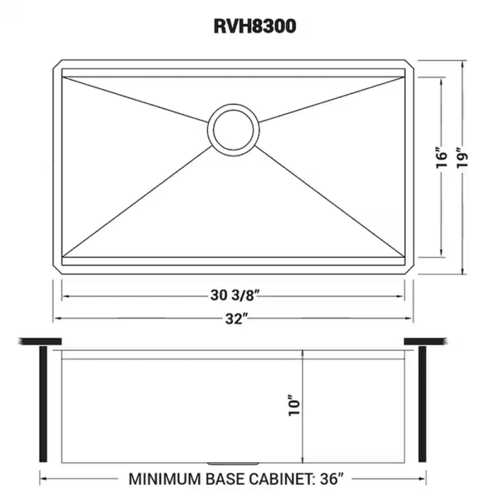 Roma Undermount 32-In X 19-In Brushed Stainless Steel Single Bowl Workstation Kitchen Sink - Image 13