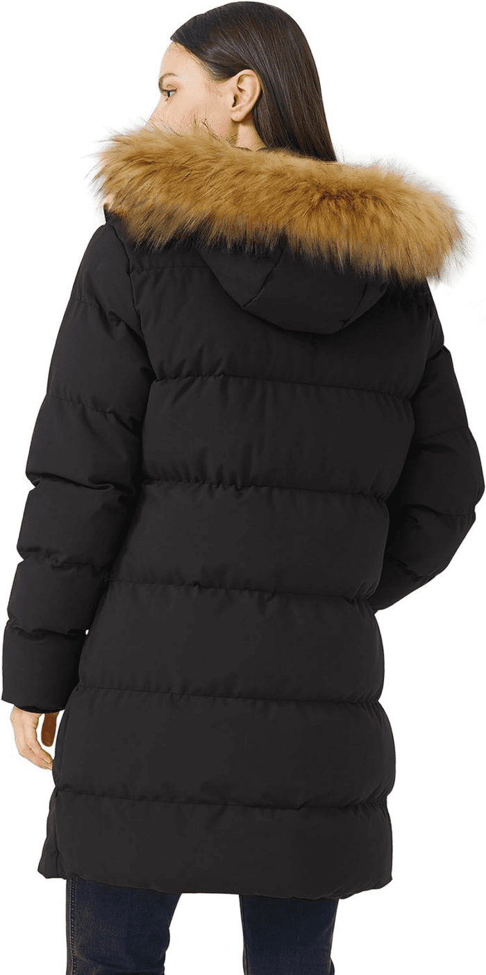 Women'S Winter Thicken Puffer Coat Warm Jacket with Faux Fur Removable Hood - Image 7