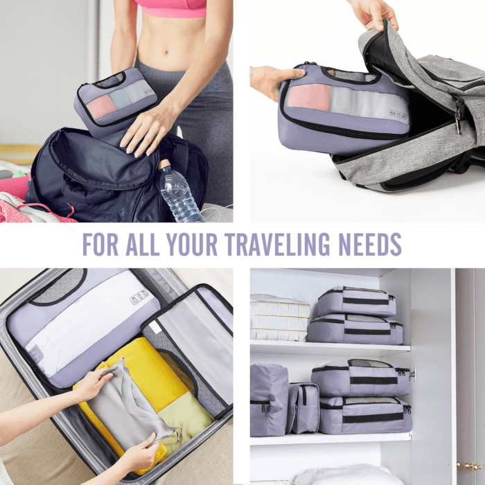 8 Set Packing Cubes for Suitcases, Travel Bag Organizers for Carry on Luggage, Suitcase Organizer Bags Set for Travel Essentials Travel Accessories in 4 Sizes(Extra Large, Large, Medium, Small) - Image 7