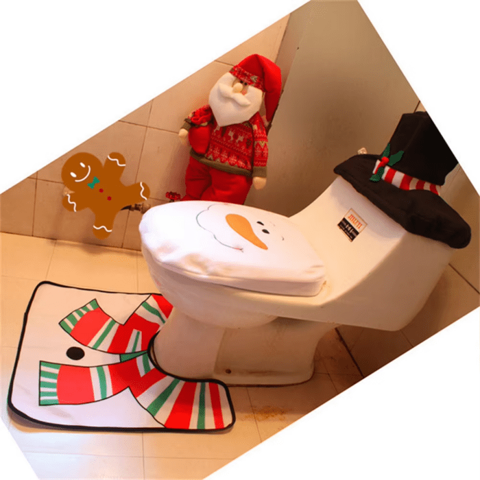 New Cute Christmas Toilet Seat Covers Creative Santa Claus Bathroom Mat Xmas Supplies for Home New Year Navidad Gift Decor 2024 - Image 6