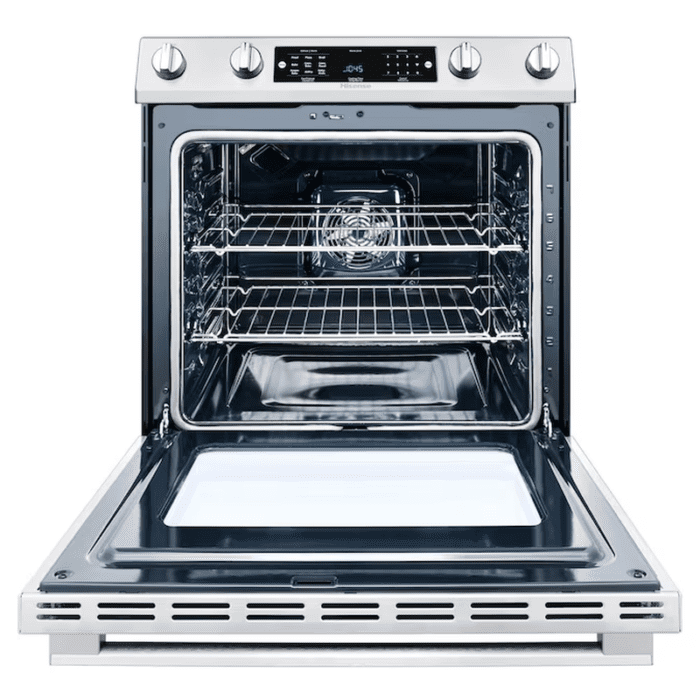 30-In Glass Top 5 Burners 5.8-Cu Ft Self & Steam Cleaning Air Fry Convection Oven Slide-In Electric Range (Stainless Steel) - Image 15