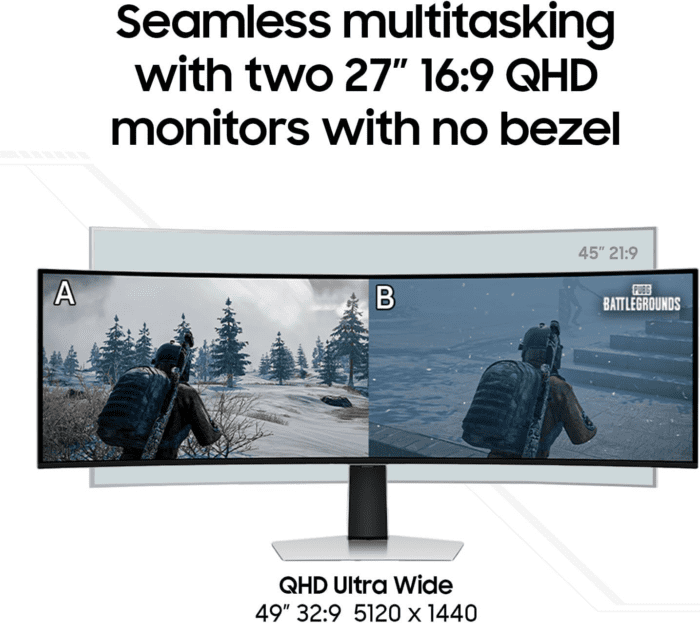 49" Odyssey G93SC Series OLED Curved Gaming Monitor, 240Hz, 0.03Ms, Dual QHD, Displayhdr True Black 400, Freesync Premium Pro, Height Adjustable Stand, 3 Year Warranty, LS49CG932SNXZA, 2023 - Image 3