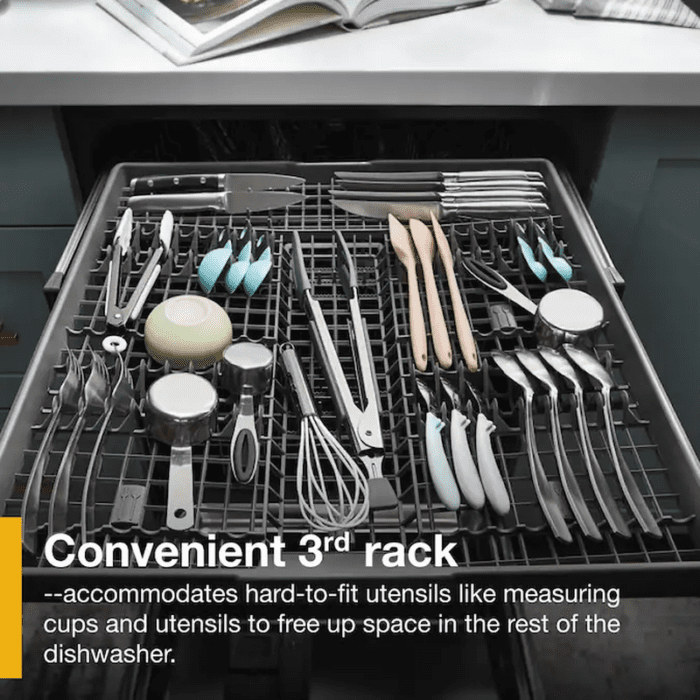 Eco Series 24-In Top Control Built-In Dishwasher with Third Rack (Fingerprint Resistant Stainless Steel), 51-Dba Standard Sound Level - Image 5