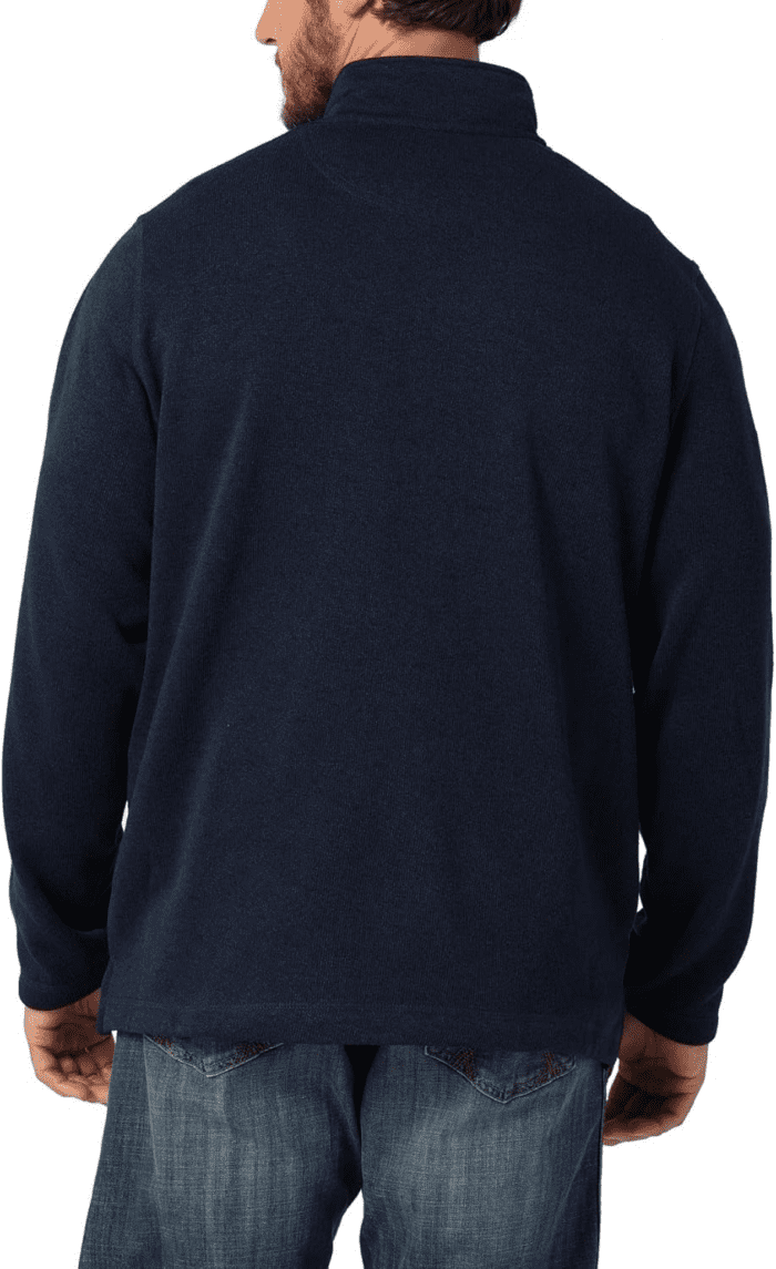 Men'S Long Sleeve Fleece Quarter-Zip Sweater - Image 4