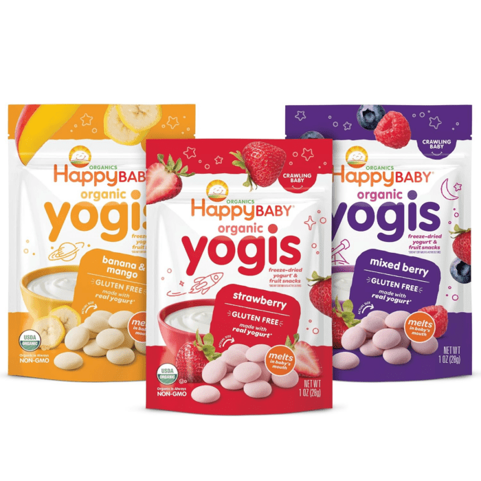 Organics Yogis Freeze-Dried Yogurt & Fruit Snacks, 3 Flavor Variety Pack, 1 Ounce (Pack of 3)