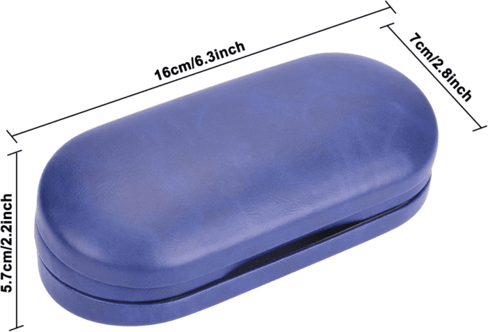 2 in 1 Double Sided Portable Contact Lens Case and Glasses Case,Dual Use Design with Built-In Mirror, Tweezer and Contact Lens Solution Bottle Included for Travel Kit - Image 2