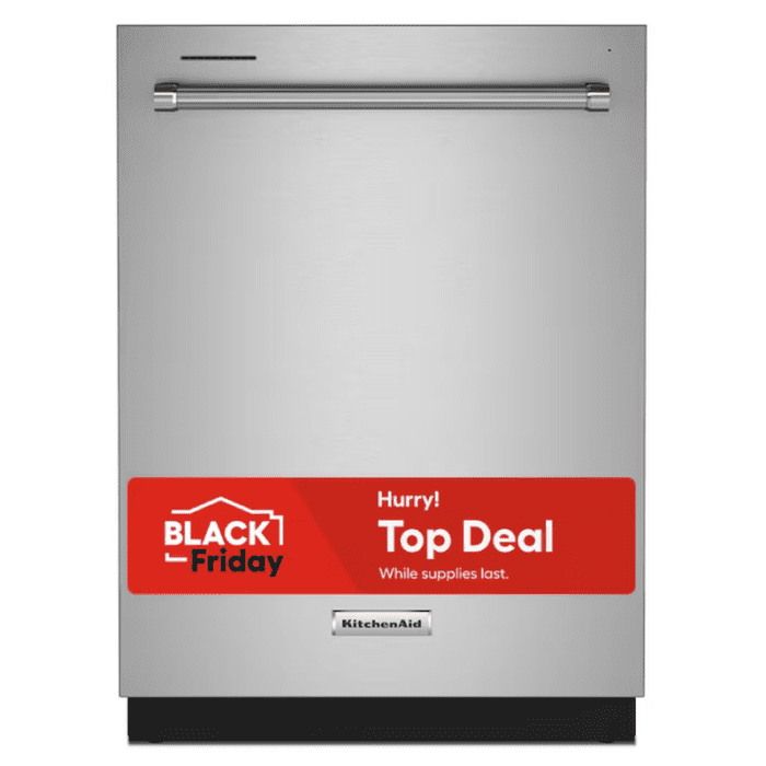 Eco Series 360 MAX JETS 24-In Top Control Built-In Dishwasher with Third Rack (Stainless Steel with Printshield Finish), 44-Dba Very Quiet Sound Level