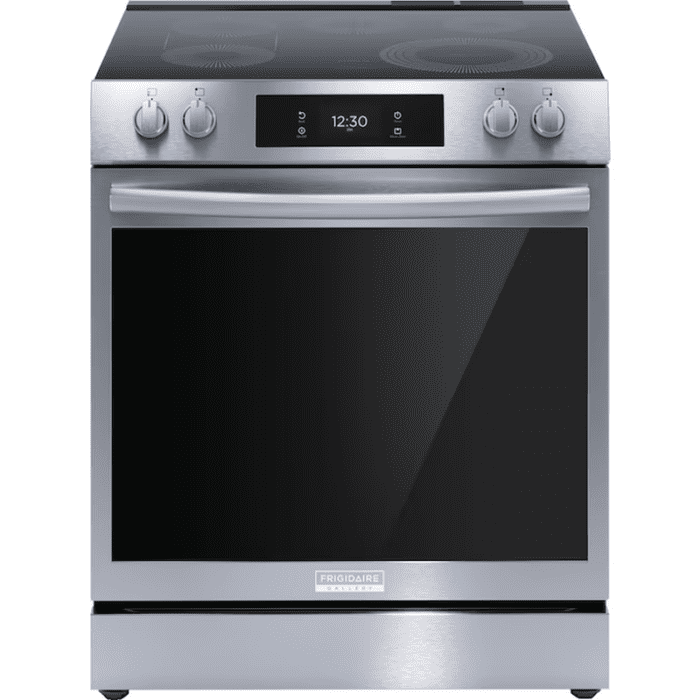 Gallery 30-In Glass Top 5 Burners 6.2-Cu Ft Self & Steam Cleaning Air Fry Convection Oven Slide-In Electric Range (Fingerprint Resistant Stainless Steel)