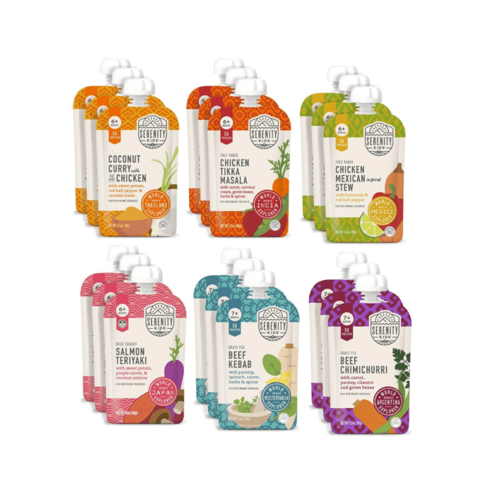 7+ Months World Explorers Baby Food Pouches Puree Made with Ethically Sourced Meats & Organic Veggies | 3.5 Ounce Bpa-Free Pouch | World Explorers Variety Pack | 18 Count