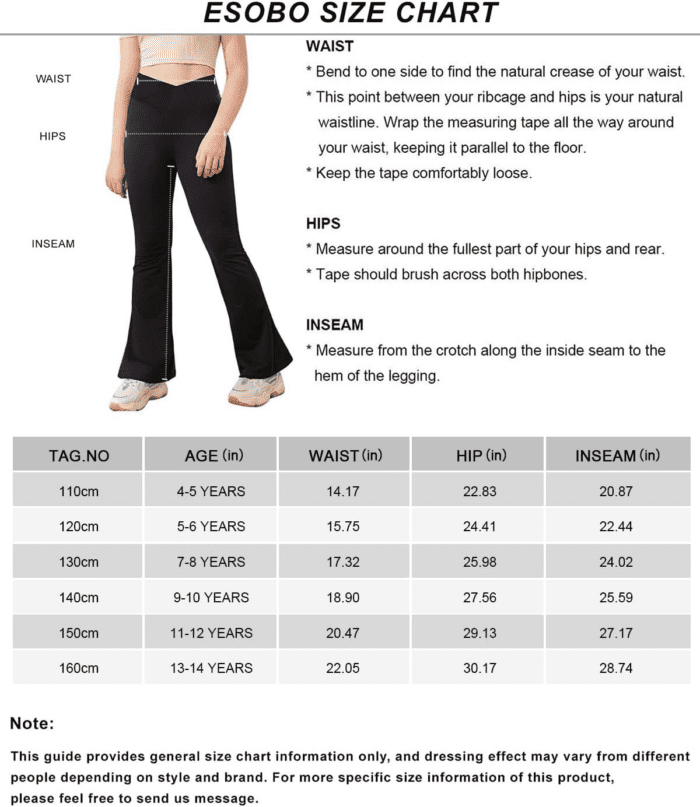 Girl'S Leggings Cross High Waisted Flare Pants Yoga Bootcut Pants Solid Color Full Length Bell Bottoms - Image 3