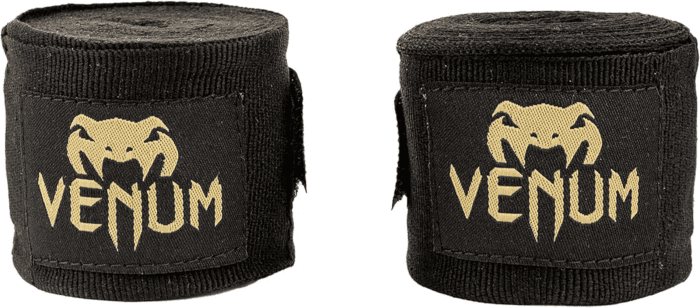 Kontact Boxing Hand Wraps - Black/Gold, 180 In