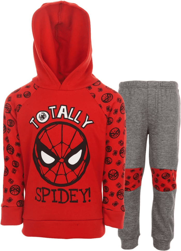 Spider-Man Big Boys Fleece Pullover Hoodie and Pants Outfit Set