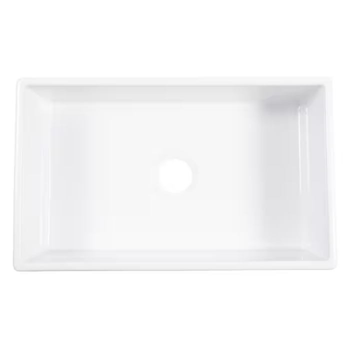 Turner Undermount Farmhouse Apron Front 30-In X 18-In Crisp White Fireclay Single Bowl Kitchen Sink - Image 5