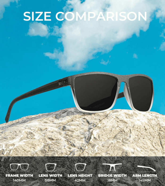 Polarized Sunglasses for Men, Lightweight Sun Glasses with UV Protection for Driving Fishing Golf - Image 3